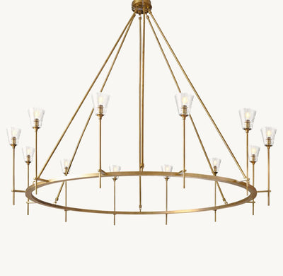 Maison Verre Round Chandelier 70" - Cyran Lamps