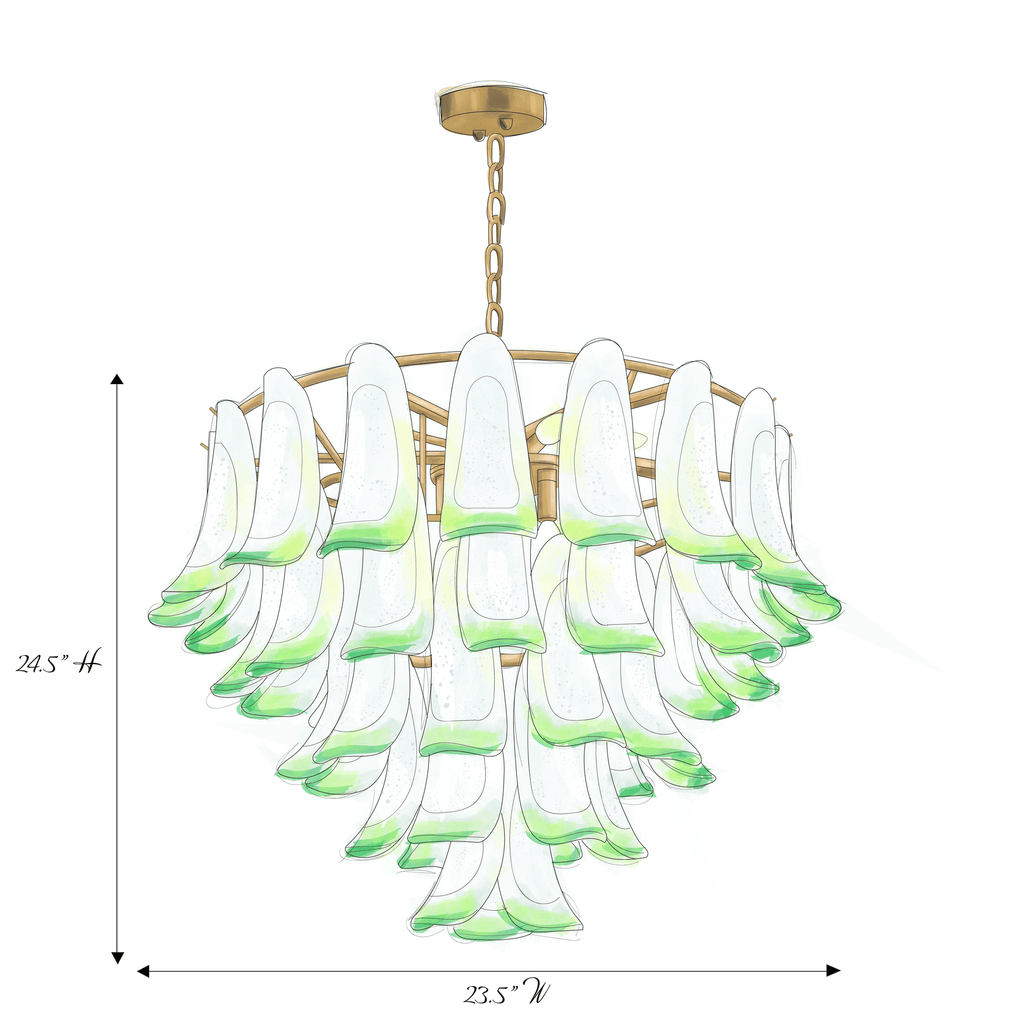 Marielle Mid Century Petal Chandelier - Cyran Lamps