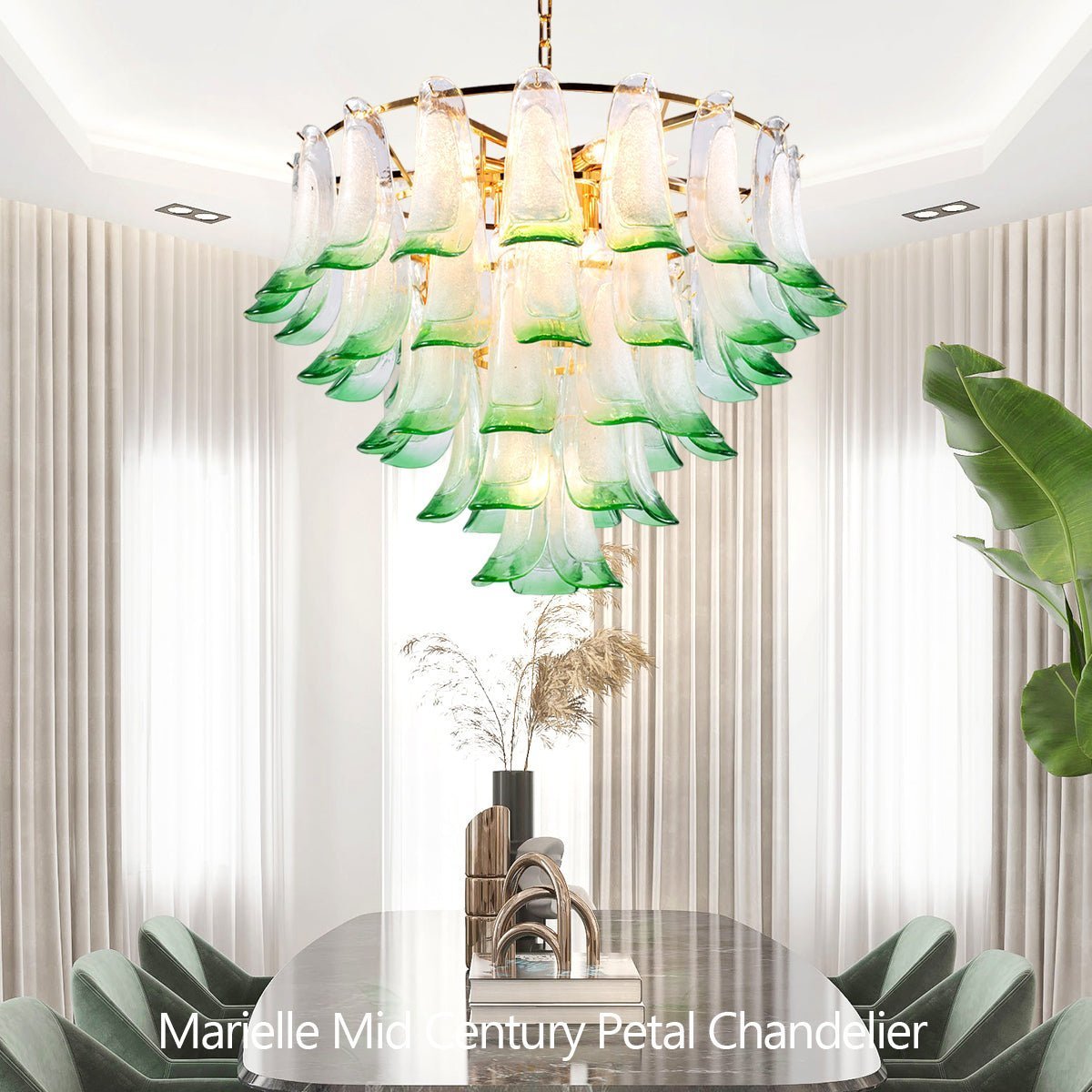 Marielle Mid Century Petal Chandelier - Cyran Lamps