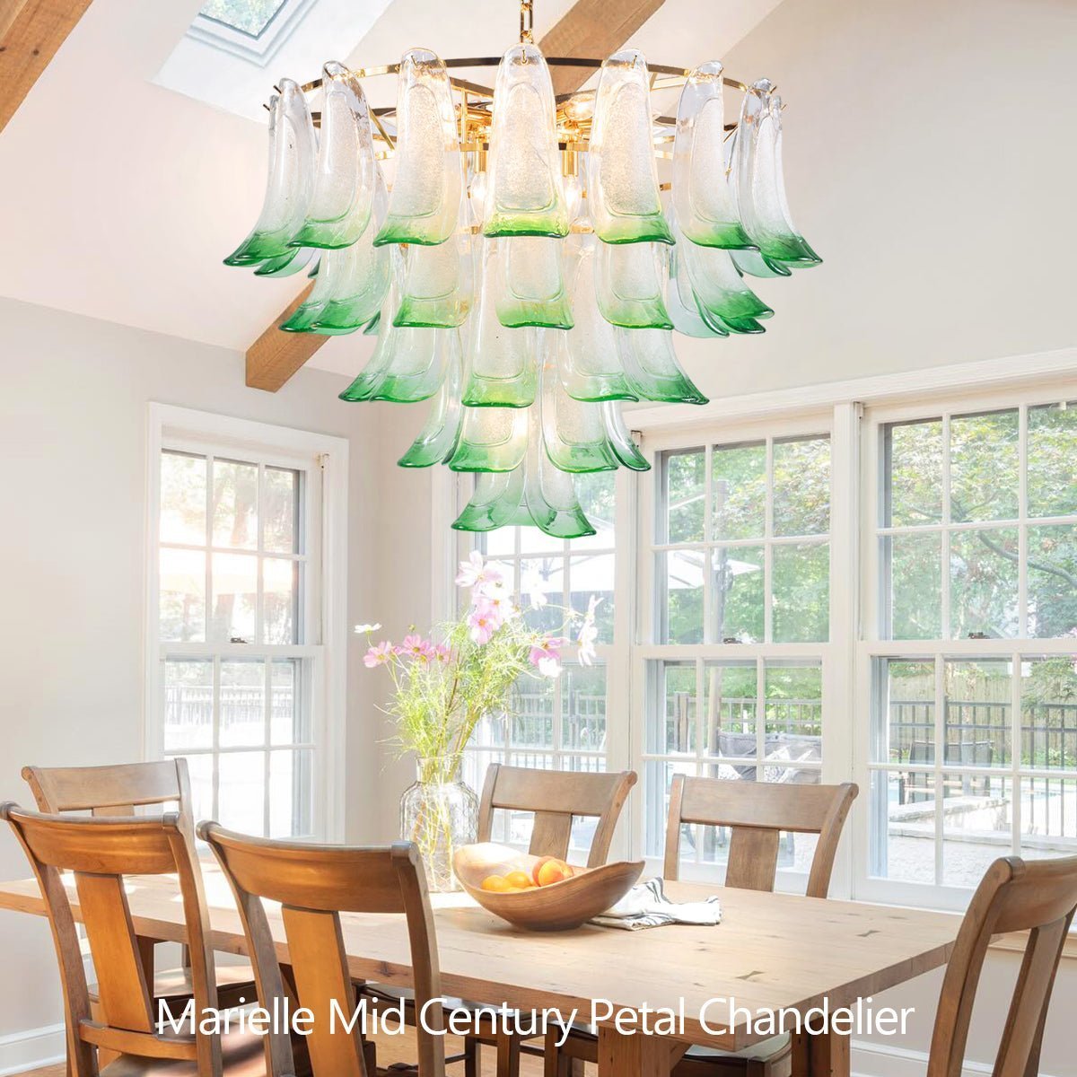Marielle Mid Century Petal Chandelier - Cyran Lamps