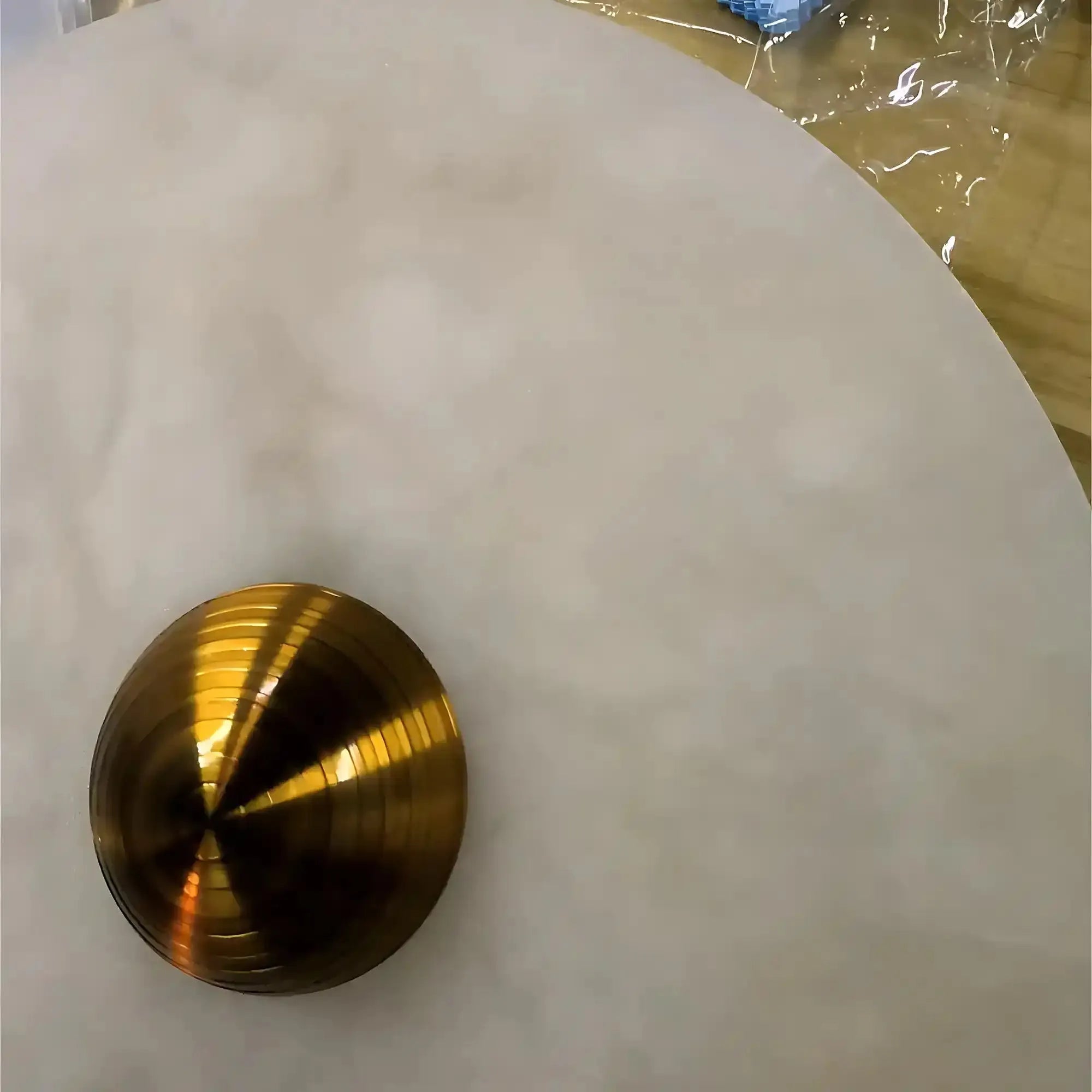 Median Alabaster Flush mount Wall Sconce - Bronze11''DCyranlamps
