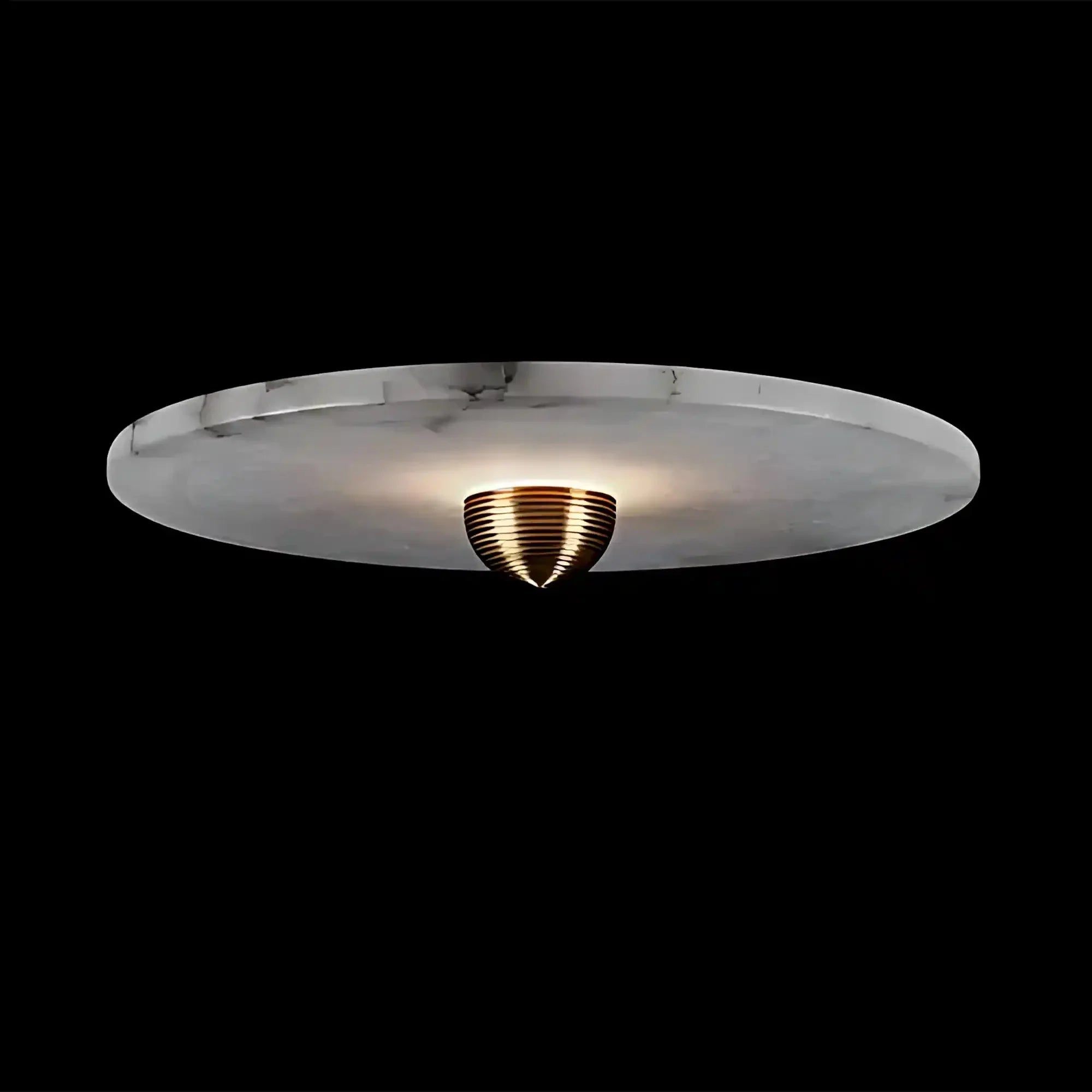 Median Alabaster Flush mount Wall Sconce - Bronze11''DCyranlamps