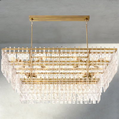 Merlyna Tiered Rectangular Chandelier 60", 72" - Cyran Lamps