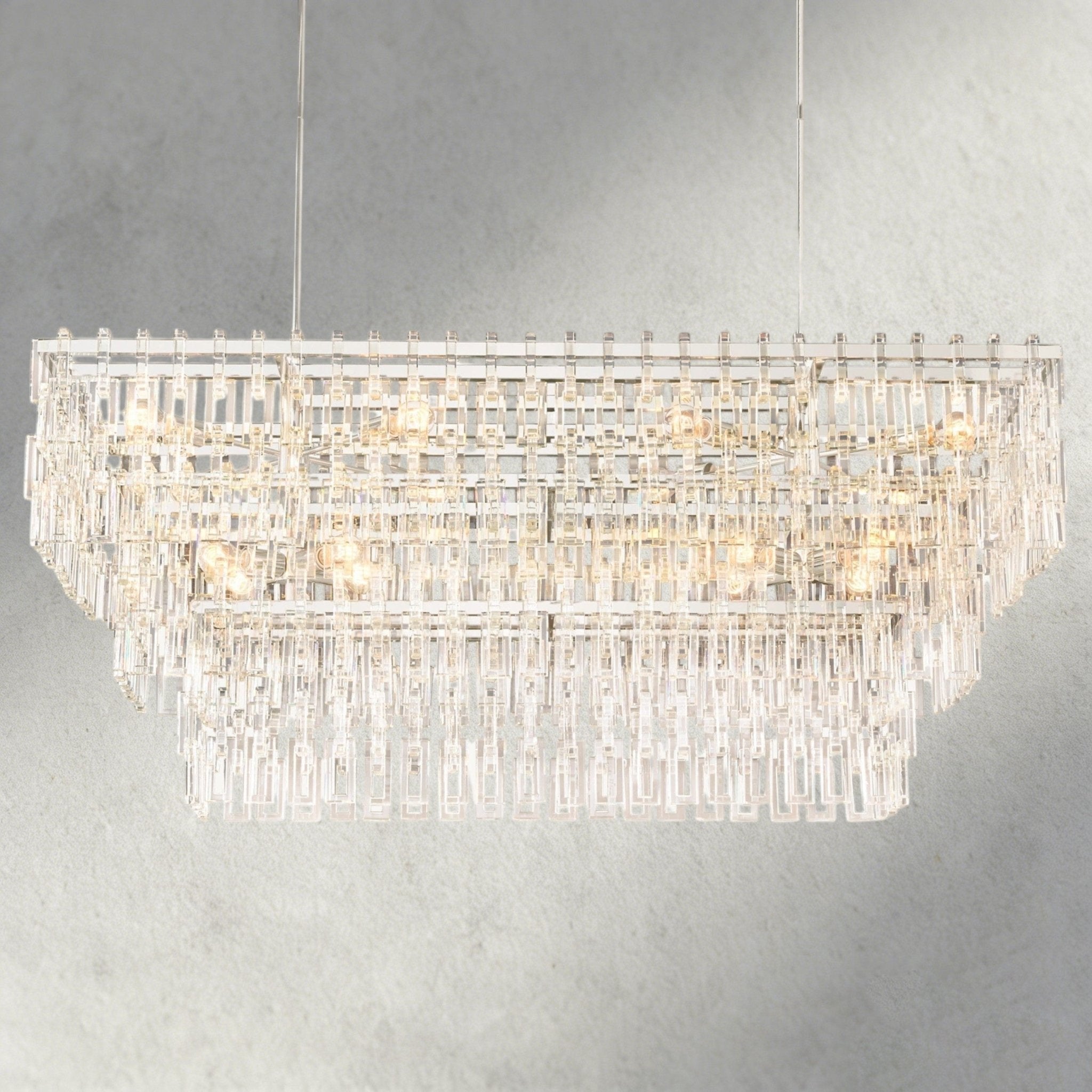 Merlyna Tiered Rectangular Chandelier 60", 72" - Cyran Lamps