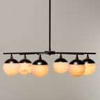 Metro Alabaster 6 Light Chandelier - Cyran Lamps