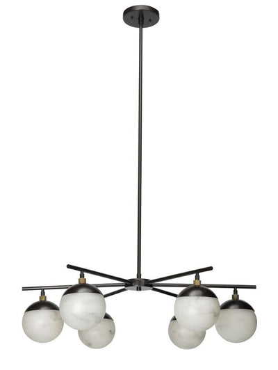 Metro Alabaster 6 Light Chandelier - Cyran Lamps