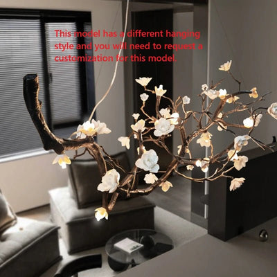 Minas Rustic Tree Branch Chandelier - Black47.24” ( 120 cm )Warm White 3000KCyranlamps
