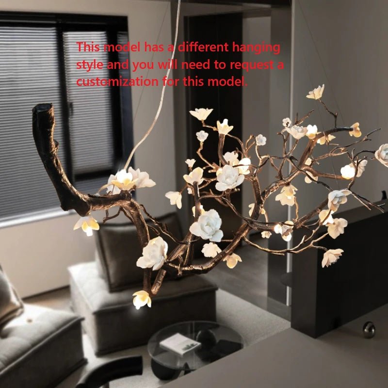 Minas Rustic Tree Branch Chandelier - Black47.24” ( 120 cm )Warm White 3000KCyranlamps