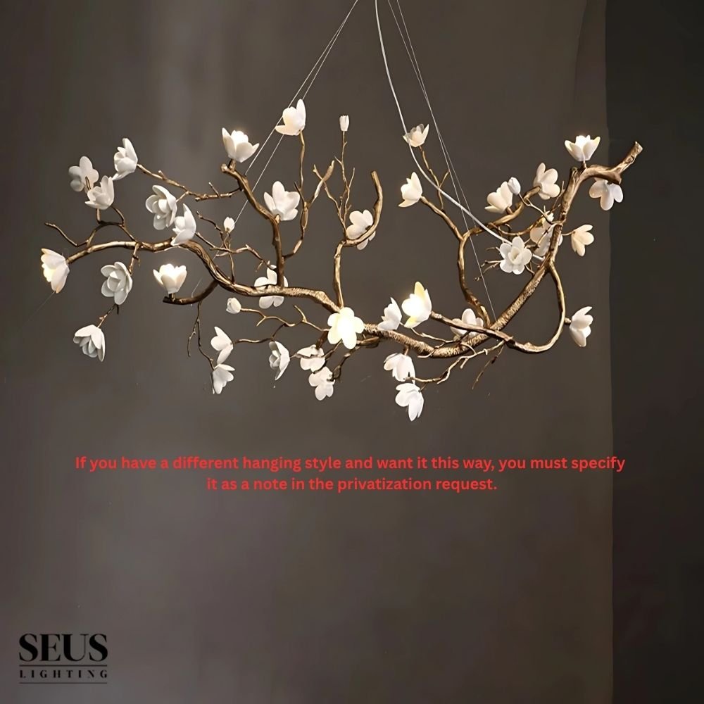 Minas Rustic Tree Branch Chandelier - Black47.24” ( 120 cm )Warm White 3000KCyranlamps