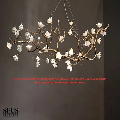 Minas Rustic Tree Branch Chandelier - Black47.24” ( 120 cm )Warm White 3000KCyranlamps
