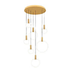 Minimalist Rings Stepless Dimming LED Nordic Duplex Stair Chandelier - Cyran Lamps