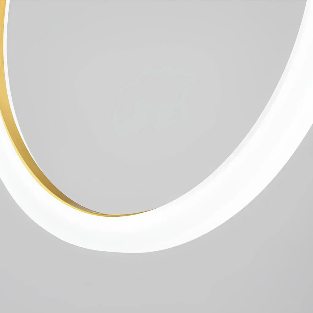 Minimalist Rings Stepless Dimming LED Nordic Duplex Stair Chandelier - Cyran Lamps