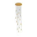 Minimalist Rings Stepless Dimming LED Nordic Duplex Stair Chandelier - Cyran Lamps
