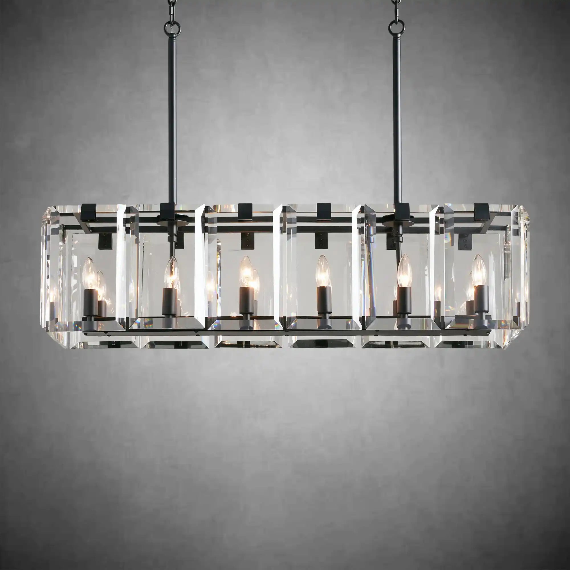Modern Amaya Rectangular Chandelier - Cyran Lamps