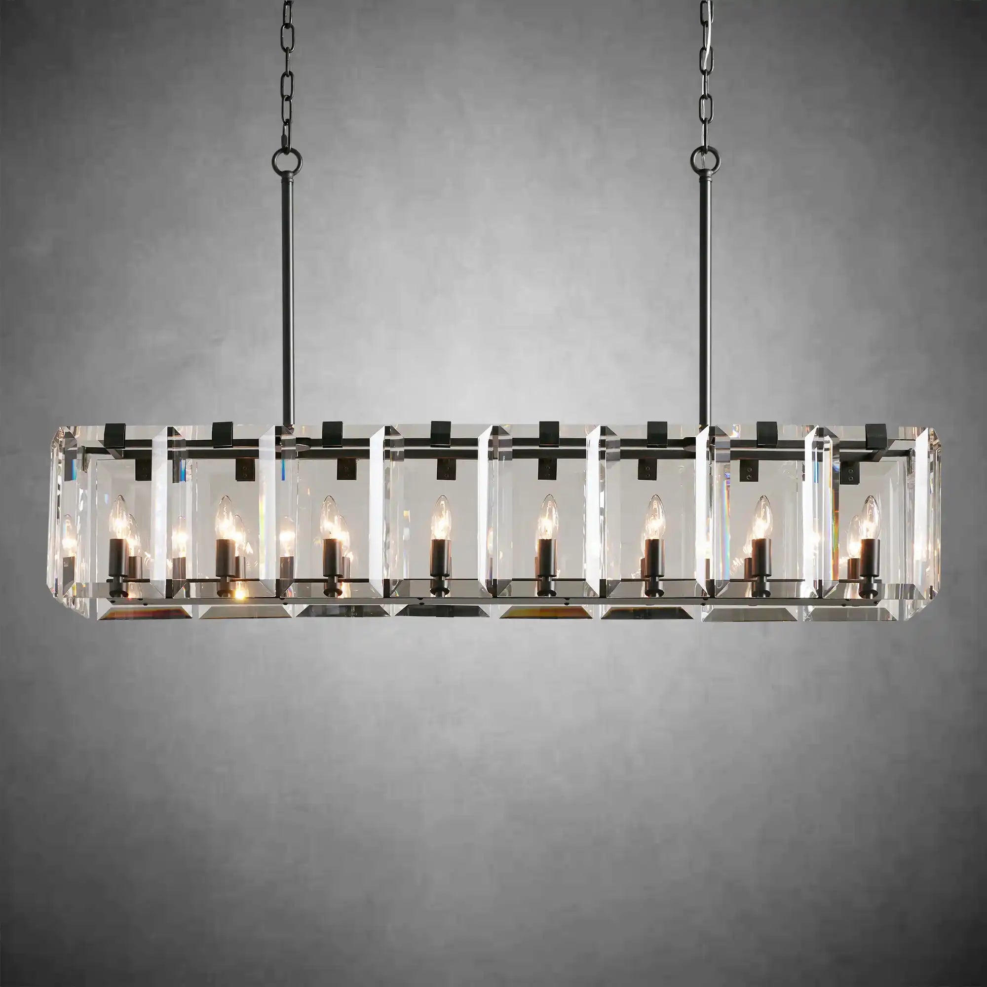 Modern Amaya Rectangular Chandelier - Cyran Lamps