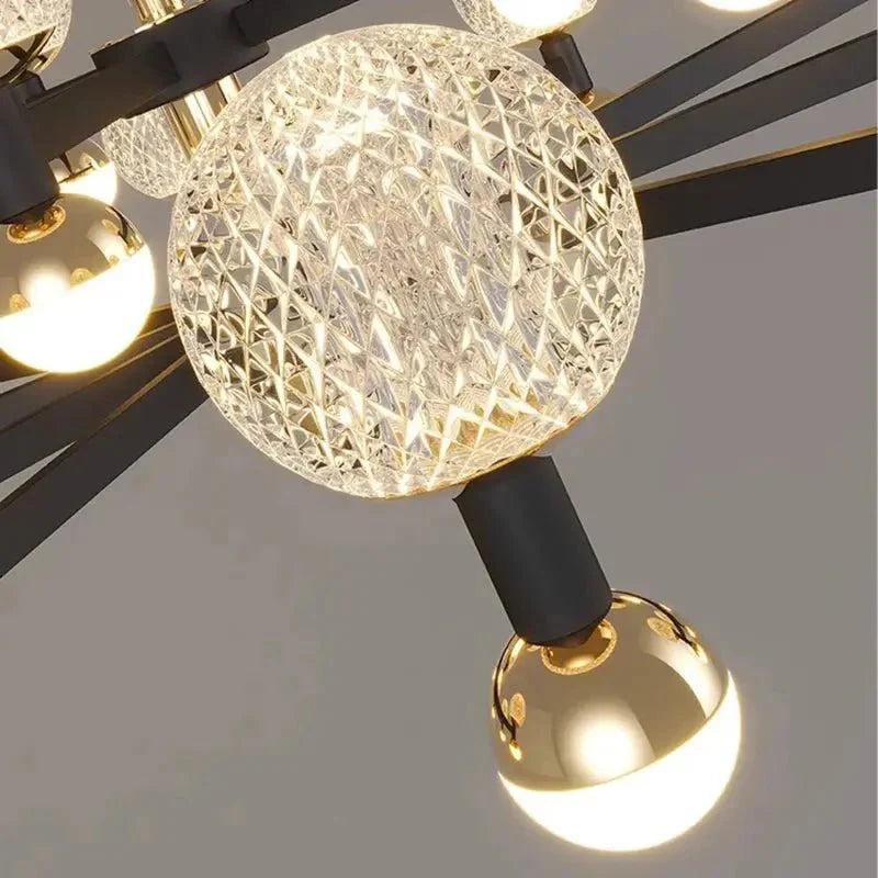Modern Black Linear Dining Room Chandelier 12/16 Lights - 16 LightWarm White 3000KCyranlamps