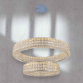 Modern Crystal Round Chandelier 2 Rings - Cyran Lamps