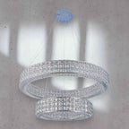 Modern Crystal Round Chandelier 2 Rings - Cyran Lamps