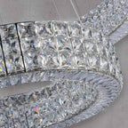 Modern Crystal Round Chandelier 2 Rings - Cyran Lamps