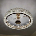 Modern Fan Light Crystal Chandelier - Cyran Lamps