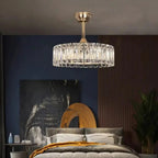 Modern Fan Light Crystal Chandelier - Cyran Lamps