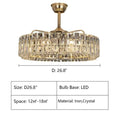 Modern Fan Light Crystal Chandelier - Cyran Lamps