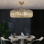 Modern Fan Light Crystal Chandelier - Cyran Lamps