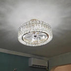 Modern Fan Light Crystal Chandelier - Cyran Lamps