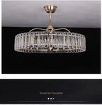 Modern Fan Light Crystal Chandelier - Cyran Lamps