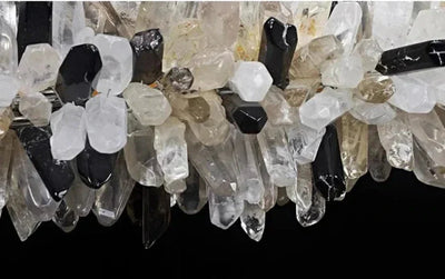 Modern Linear Natural Crystal Stick Chandelier - L39.4"*H6.3"Warm LightCyranlamps
