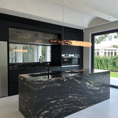 Modern Linear Natural Crystal Stick Chandelier - L59.1"*H6.3"Warm LightCyranlamps