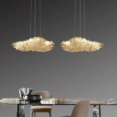 Modern Natural Crystal Wing Chandelier - L25.6"*H10.2"(L65cm*W26cm)AmberWarm LightCyranlamps