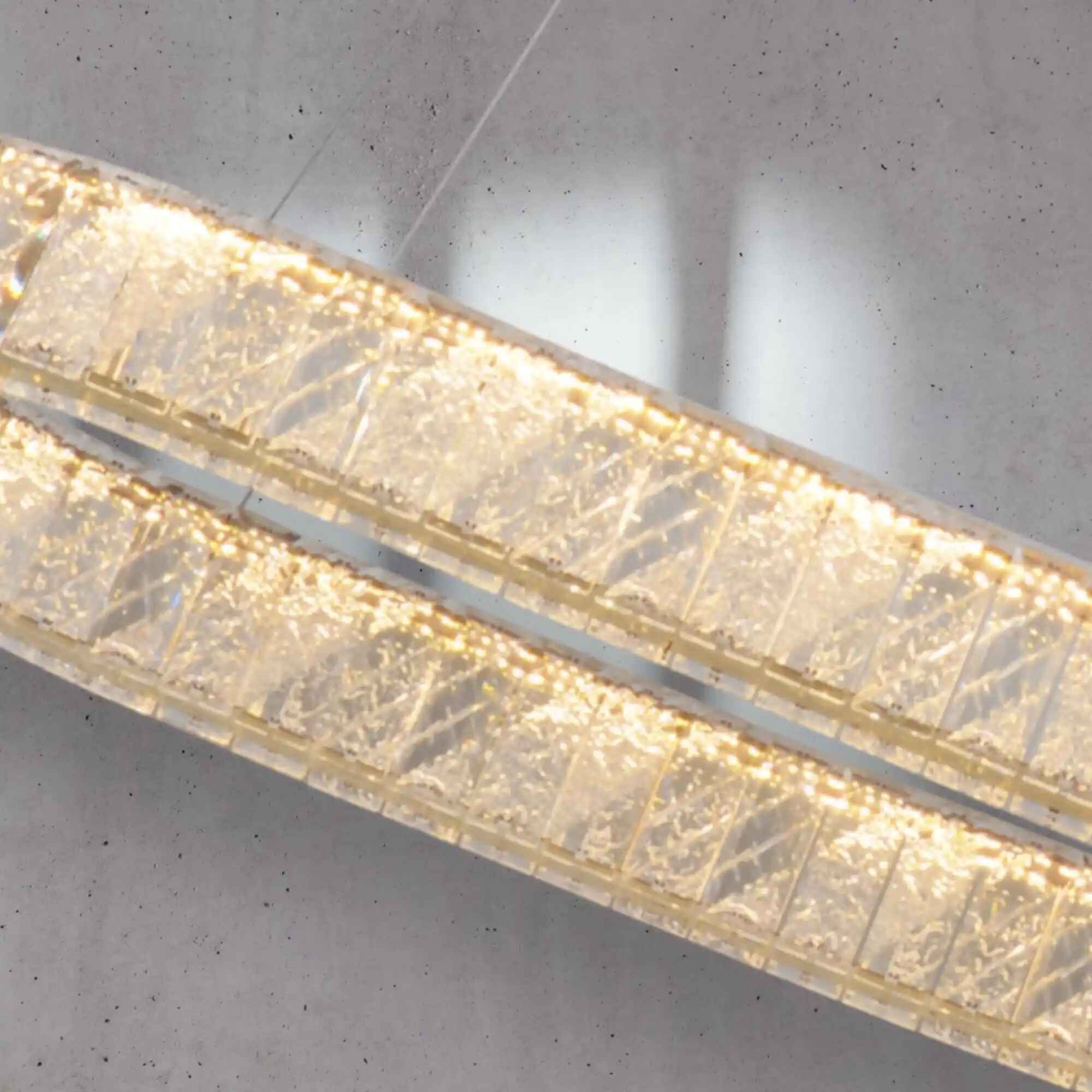 Modern Oval Crystal Ring Chandelier for Dining Room or Kitchen Island - Cyran Lamps