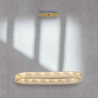 Modern Oval Crystal Ring Chandelier for Dining Room or Kitchen Island - Cyran Lamps