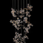 Modern Staircase Chandelier Crystal Hollow Rotating Ceiling Light - Cyran Lamps