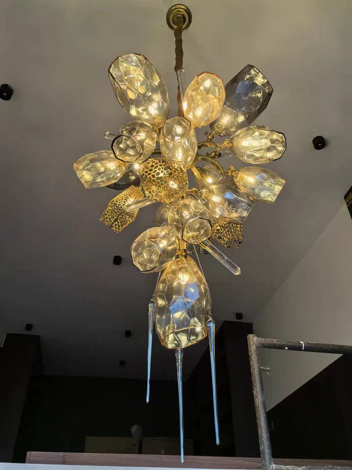 Modern Wine Glass Shape Chandelier Italian Light Luxury Light Fixture for Dining Room/Living Room - Cyran Lamps