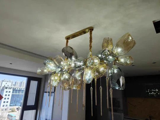 Modern Wine Glass Shape Chandelier Italian Light Luxury Light Fixture for Dining Room/Living Room - Cyran Lamps