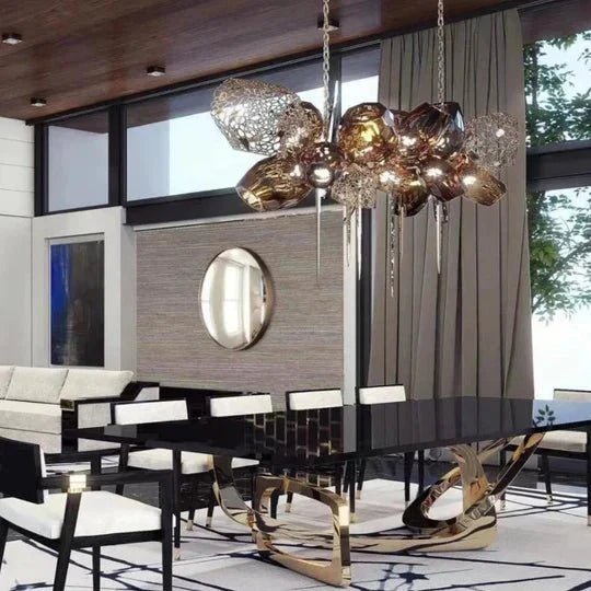 Modern Wine Glass Shape Chandelier Italian Light Luxury Light Fixture for Dining Room/Living Room - Cyran Lamps