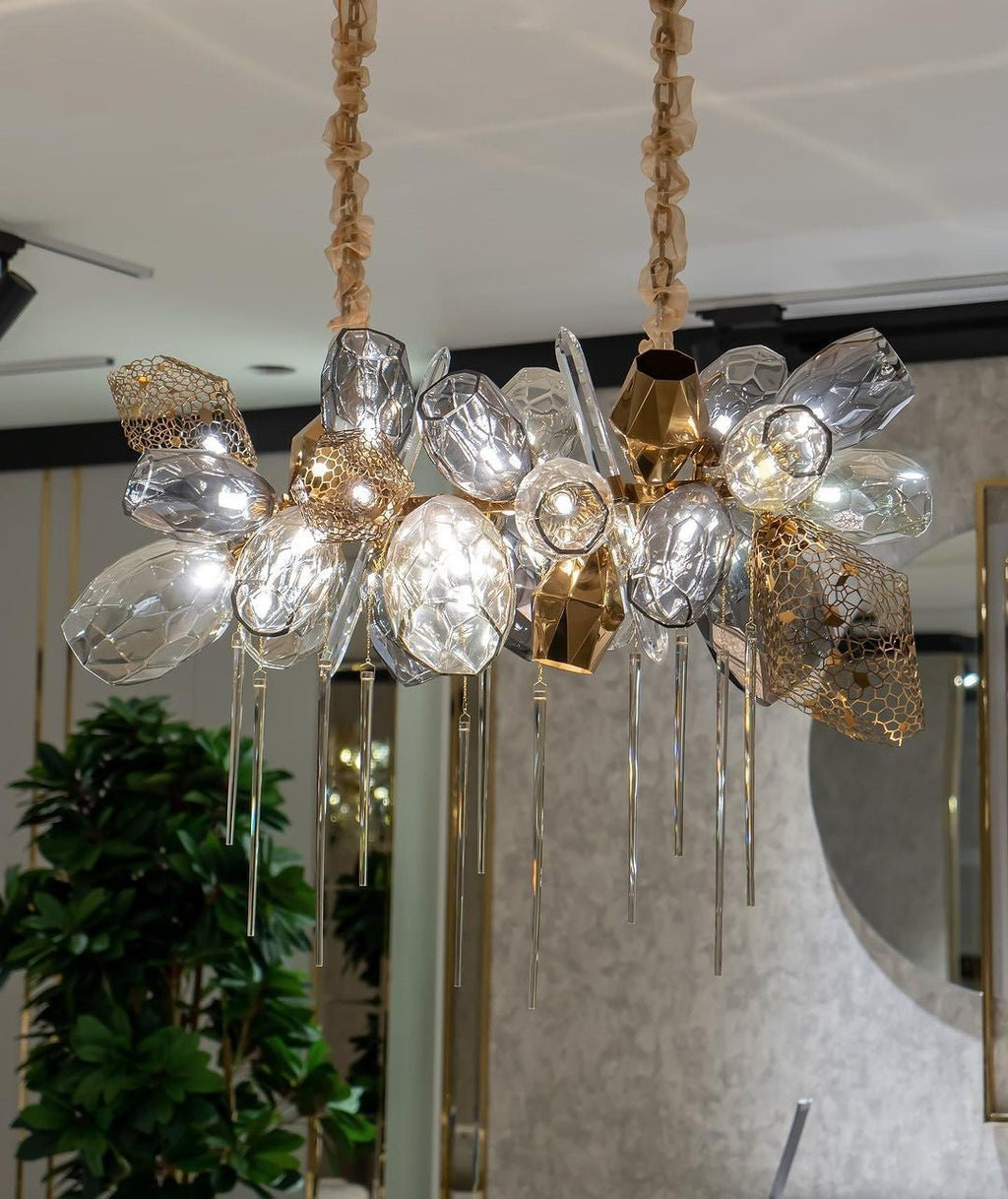 Modern Wine Glass Shape Chandelier Italian Light Luxury Light Fixture for Dining Room/Living Room - Cyran Lamps