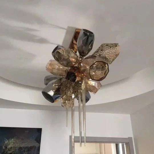 Modern Wine Glass Shape Chandelier Italian Light Luxury Light Fixture for Dining Room/Living Room - Cyran Lamps