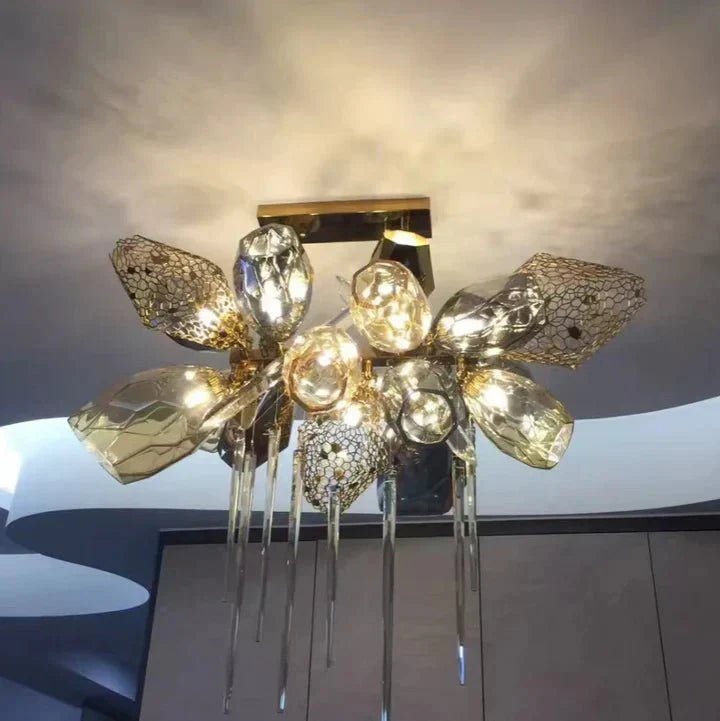 Modern Wine Glass Shape Chandelier Italian Light Luxury Light Fixture for Dining Room/Living Room - Cyran Lamps