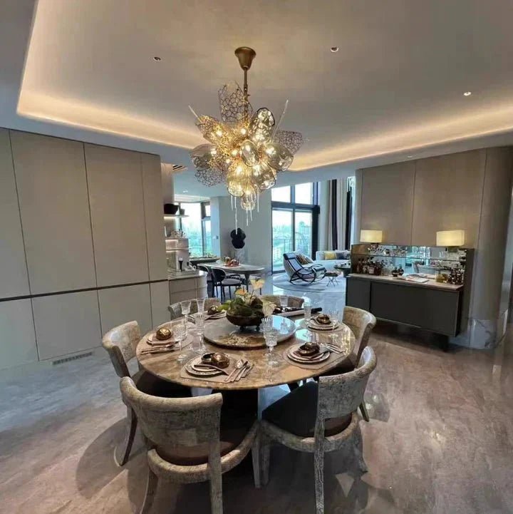 Modern Wine Glass Shape Chandelier Italian Light Luxury Light Fixture for Dining Room/Living Room - Cyran Lamps
