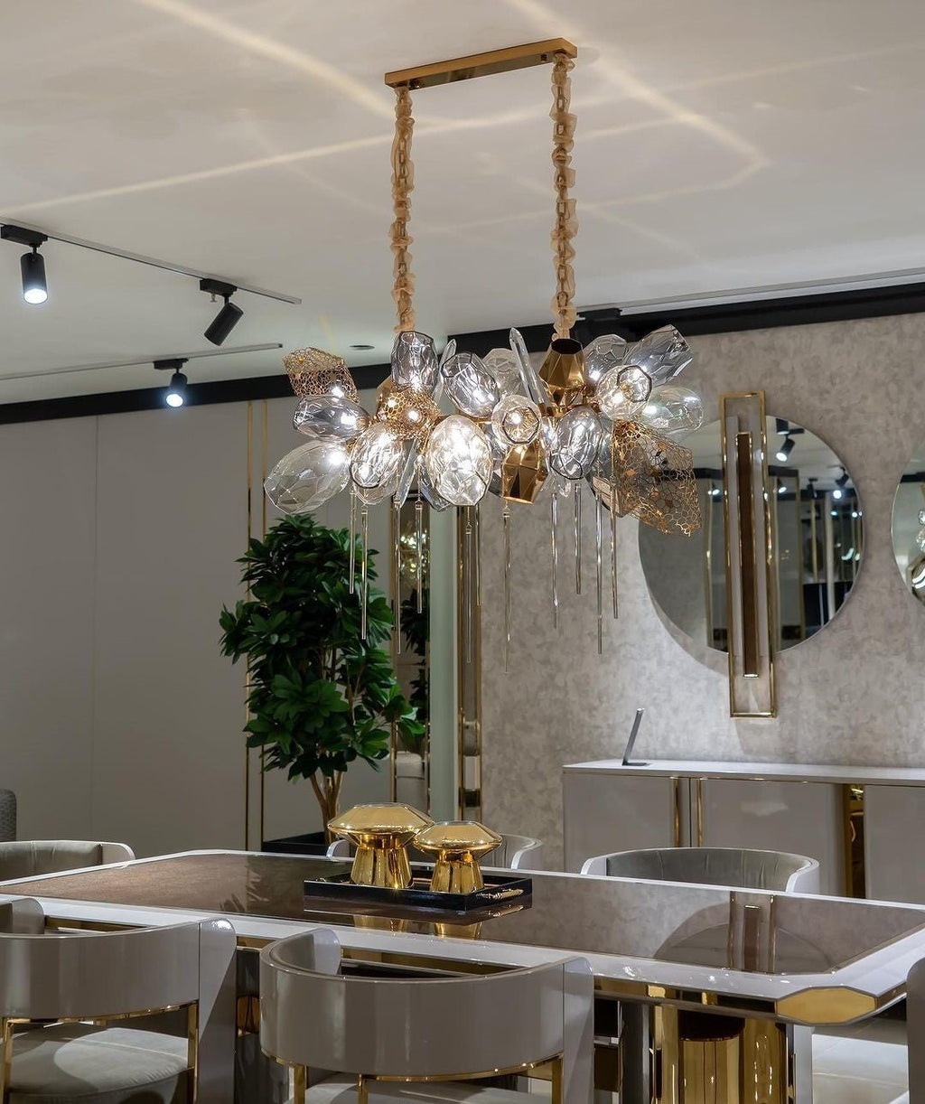 Modern Wine Glass Shape Chandelier Italian Light Luxury Light Fixture for Dining Room/Living Room - Cyran Lamps
