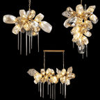 Modern Wine Glass Shape Chandelier Italian Light Luxury Light Fixture for Dining Room/Living Room - Cyran Lamps