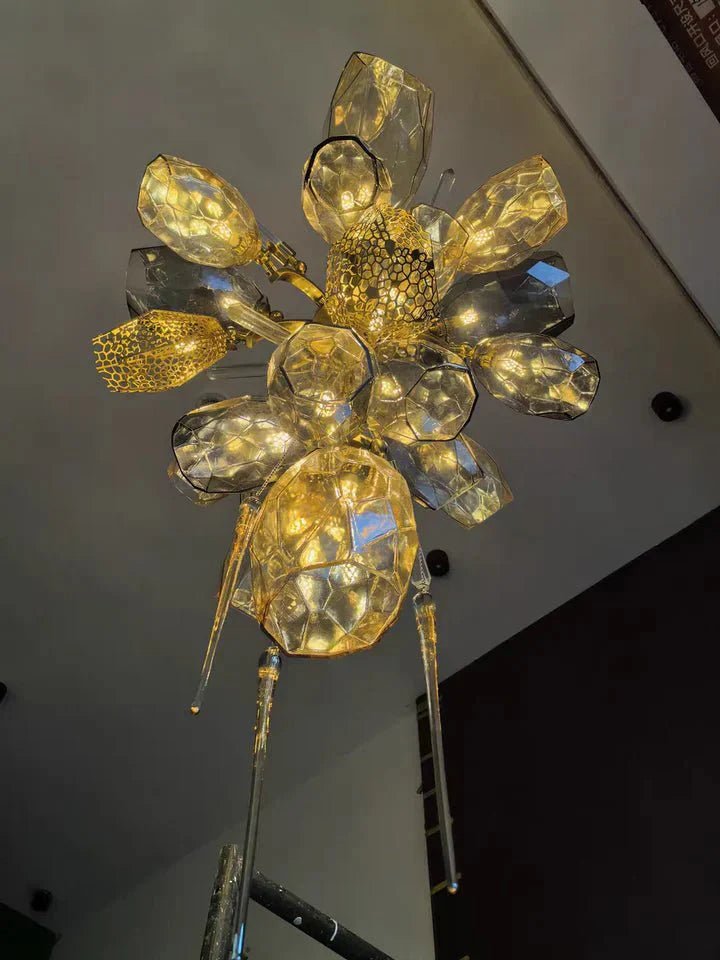 Modern Wine Glass Shape Chandelier Italian Light Luxury Light Fixture for Dining Room/Living Room - Cyran Lamps