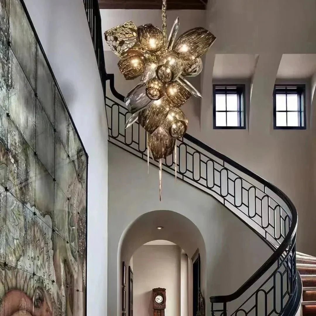 Modern Wine Glass Shape Chandelier Italian Light Luxury Light Fixture for Dining Room/Living Room - Cyran Lamps