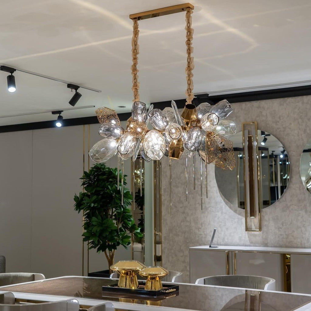 Modern Wine Glass Shape Chandelier Italian Light Luxury Light Fixture for Dining Room/Living Room - Cyran Lamps
