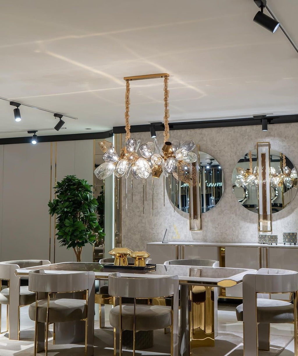 Modern Wine Glass Shape Chandelier Italian Light Luxury Light Fixture for Dining Room/Living Room - Cyran Lamps