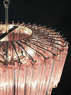 Murano Chandelier – 112 prisms – Pink - Cyran Lamps