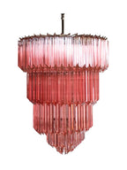 Murano Chandelier – 112 prisms – Pink - Cyran Lamps